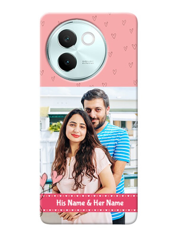 Custom Vivo V30E 5G phone back covers: Love Design Peach Color