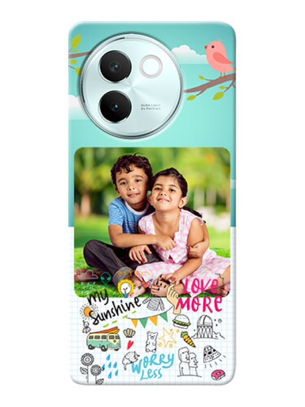 Custom Vivo V30E 5G phone cases online: Doodle love Design