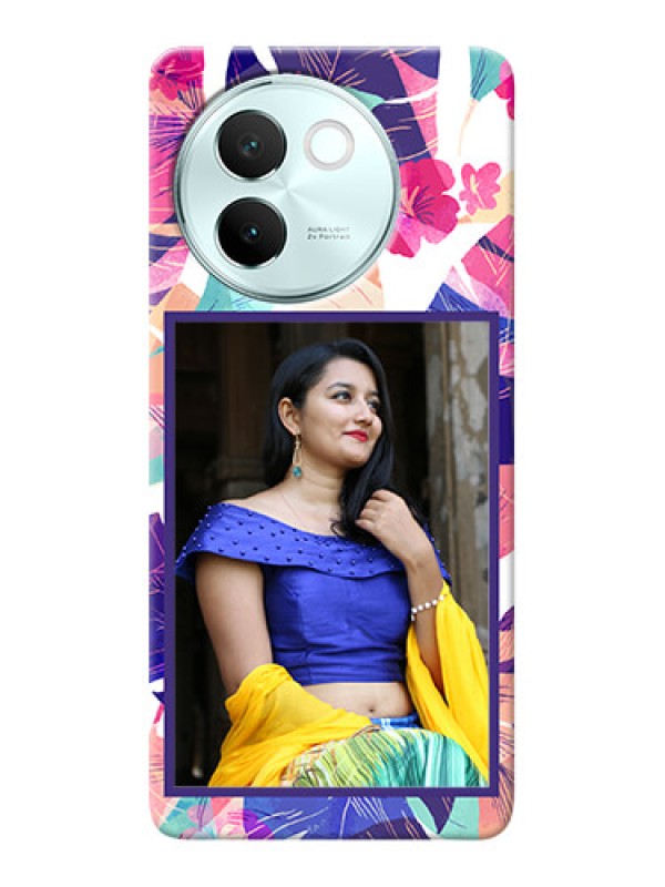 Custom Vivo V30E 5G Personalised Phone Cases: Abstract Floral Design