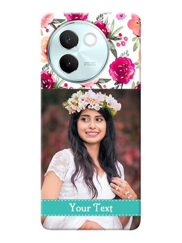 Custom Vivo V30E 5G Personalized Mobile Cases: Watercolor Floral Design