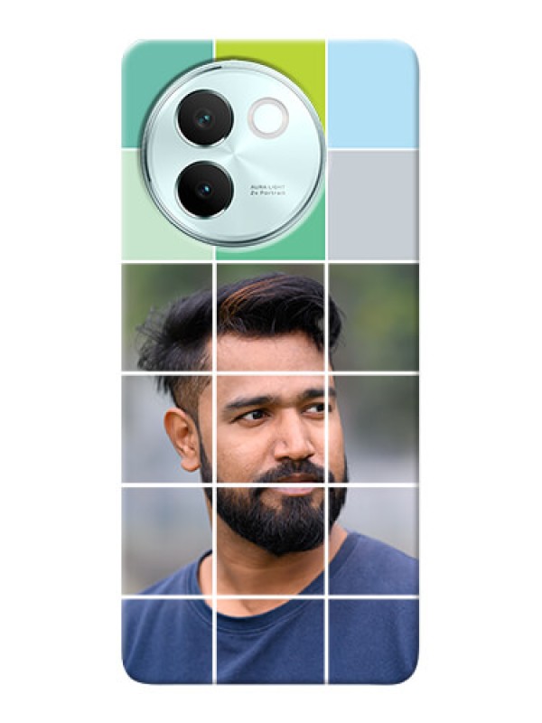 Custom Vivo V30E 5G personalised phone covers with white box pattern