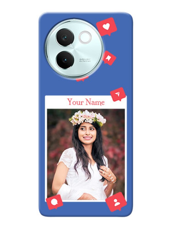 Custom Vivo V30E 5G Custom Phone Case with Like Share And Comment Design