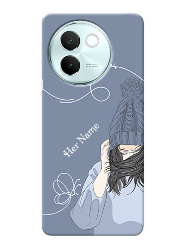 Custom Vivo V30E 5G Custom Mobile Case with Girl in winter outfit Design