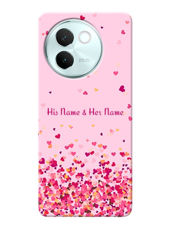 Custom Vivo V30E 5G Photo Printing on Case with Floating Hearts Design