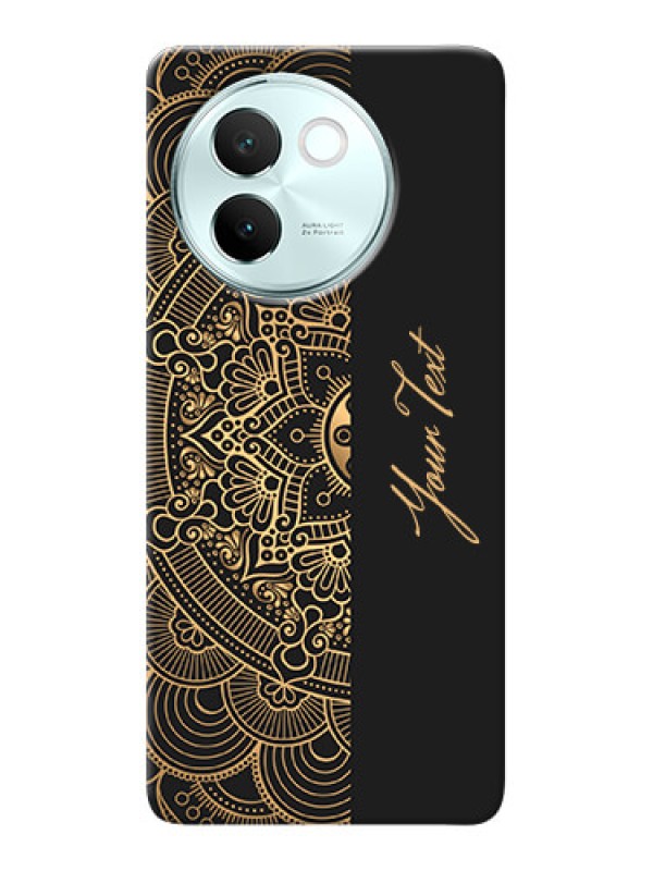 Custom Vivo V30E 5G Photo Printing on Case with Mandala art with custom text Design