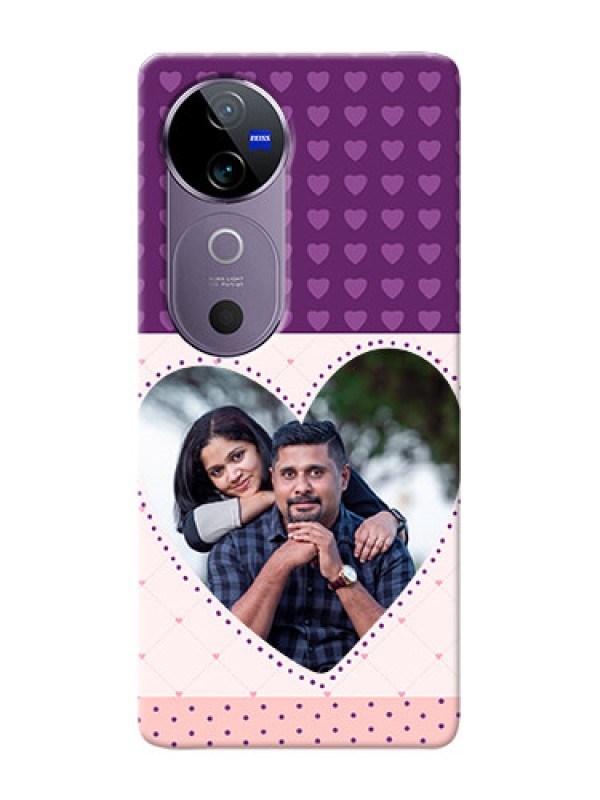Custom Vivo V40 5G Mobile Back Covers: Violet Love Dots Design