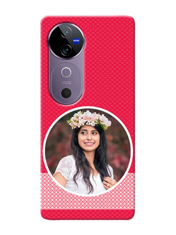 Custom Vivo V40 5G Mobile Covers Online: Pink Pattern Design