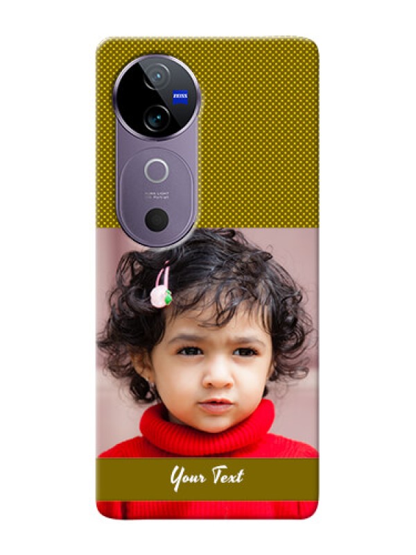 Custom Vivo V40 5G custom mobile back covers: Simple Green Color Design