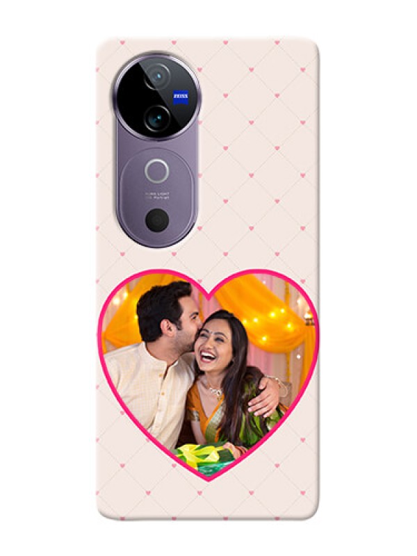 Custom Vivo V40 5G Personalized Mobile Covers: Heart Shape Design