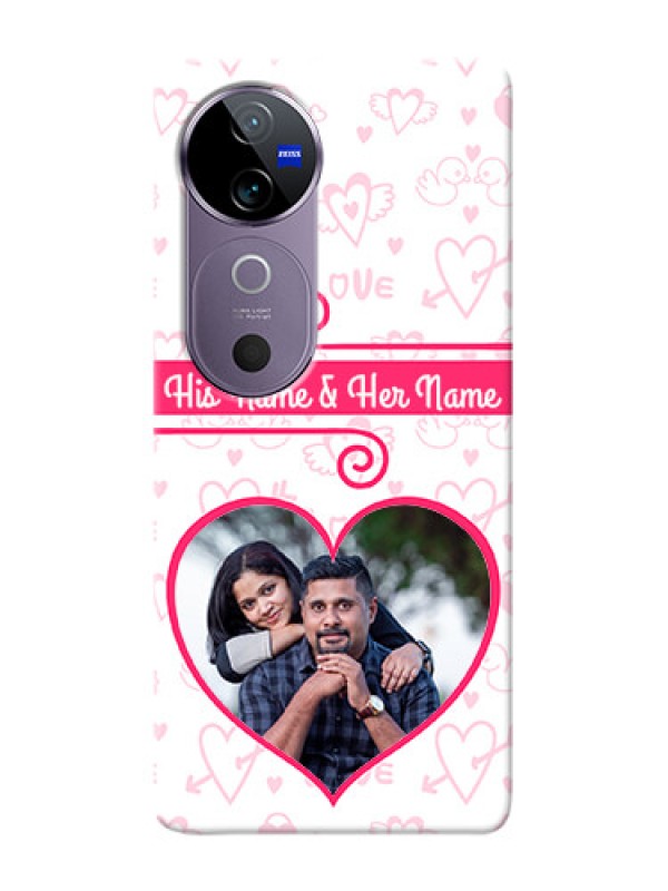 Custom Vivo V40 5G Personalized Phone Cases: Heart Shape Love Design
