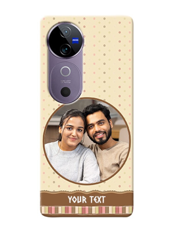 Custom Vivo V40 5G Mobile Cases: Brown Dotted Mobile Case Design
