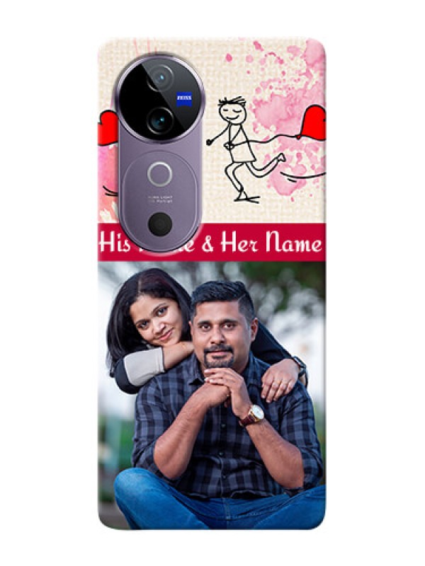 Custom Vivo V40 5G phone back covers: You and Me Case Design