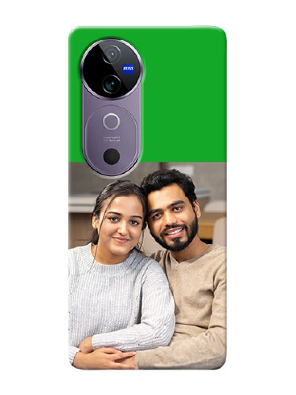 Custom Vivo V40 5G Personalised mobile covers: Green Pattern Design