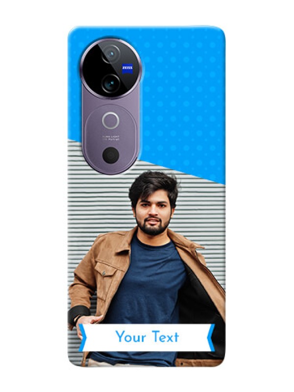 Custom Vivo V40 5G Personalized Mobile Covers: Simple Blue Color Dotted Design