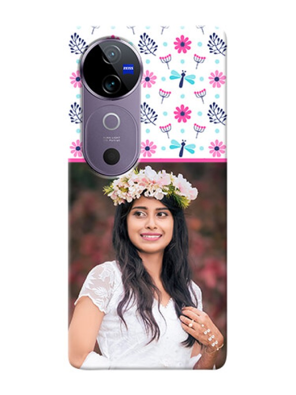 Custom Vivo V40 5G Mobile Covers: Colorful Flower Design