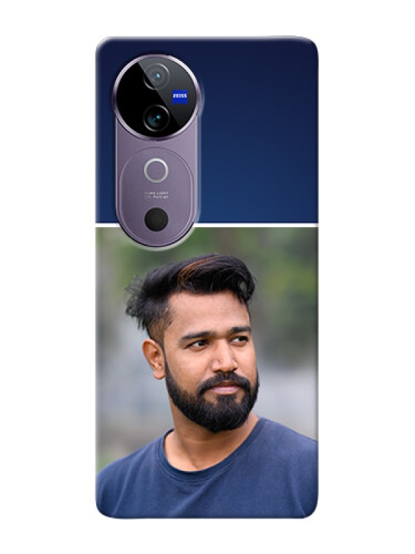 Custom Vivo V40 5G Mobile Cases: Simple Royal Blue Design