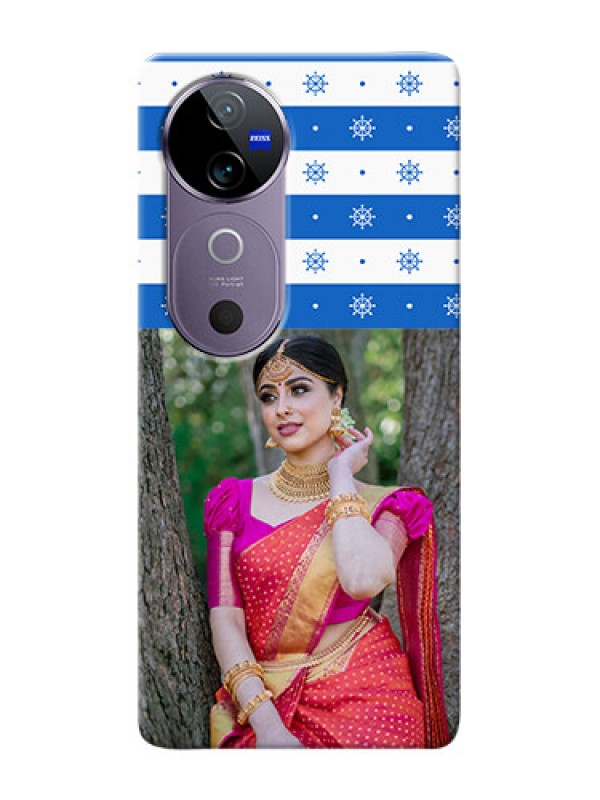 Custom Vivo V40 5G custom mobile covers: Snow Pattern Design