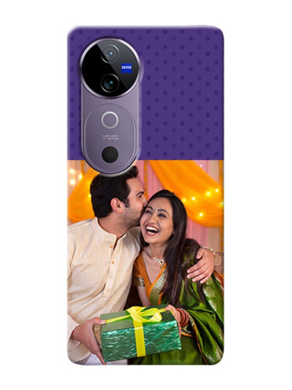 Custom Vivo V40 5G mobile phone cases: Violet Pattern Design