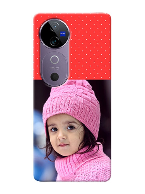 Custom Vivo V40 5G personalised phone covers: Red Pattern Design