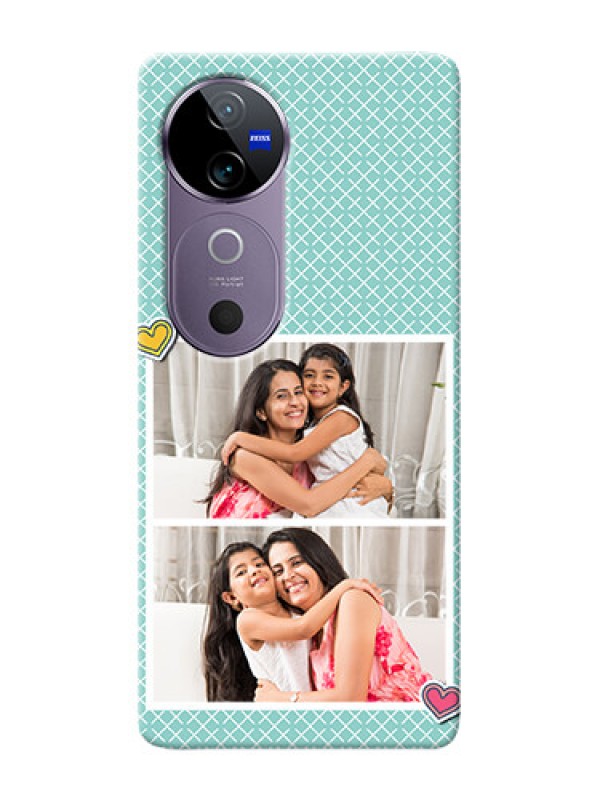 Custom Vivo V40 5G Custom Phone Cases: 2 Image Holder with Pattern Design
