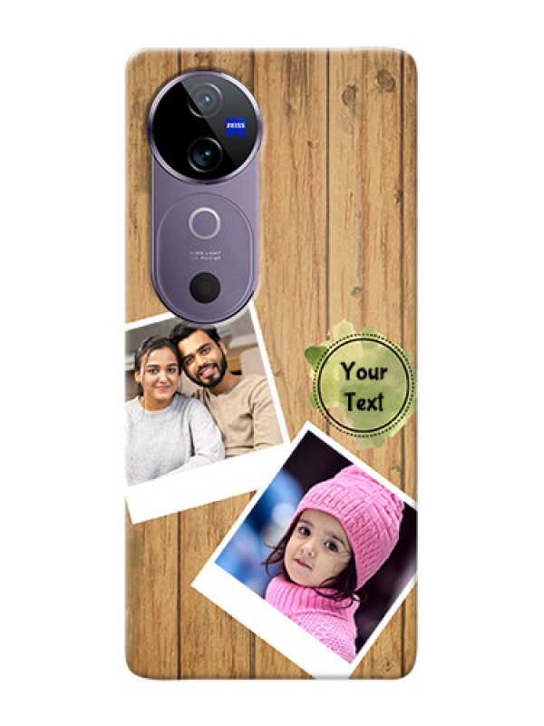 Custom Vivo V40 5G Custom Mobile Phone Covers: Wooden Texture Design