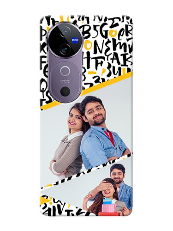 Custom Vivo V40 5G Phone Back Covers: Letters Pattern Design