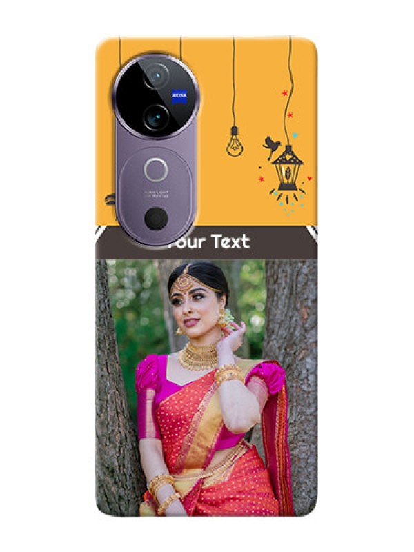 Custom Vivo V40 5G custom back covers with Family Picture and Icons