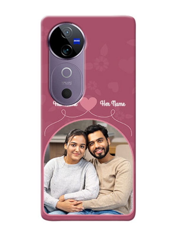 Custom Vivo V40 5G mobile phone covers: Love Floral Design