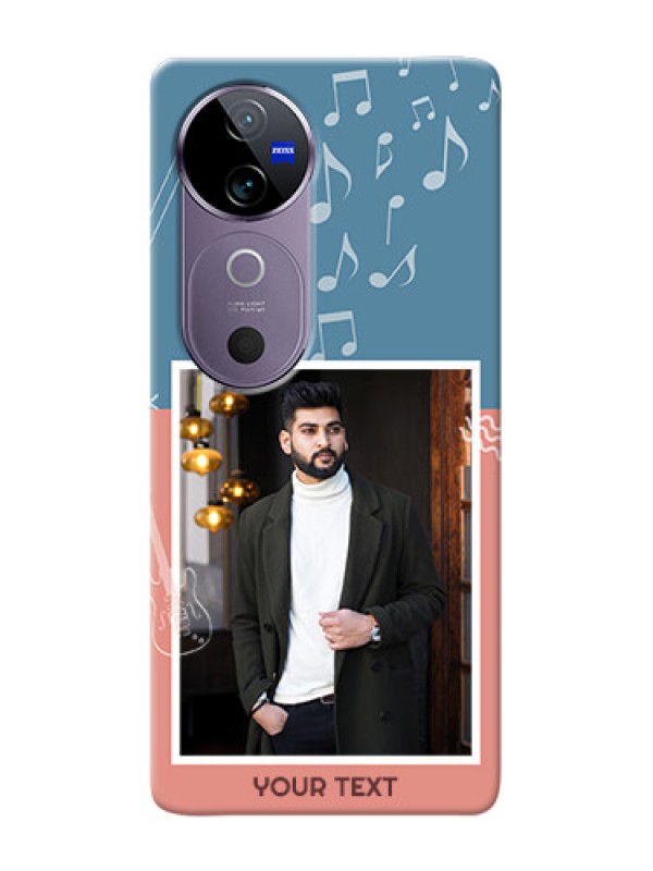 Custom Vivo V40 5G Phone Back Covers with Color Musical Note Design