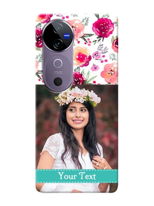 Custom Vivo V40 5G Personalized Mobile Cases: Watercolor Floral Design