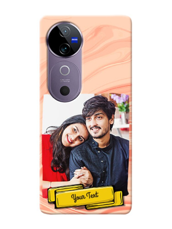 Custom Vivo V40 5G Customized Phone Cases: Marble Texture Design