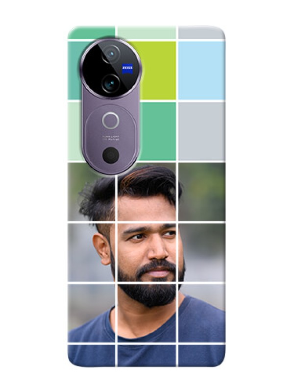 Custom Vivo V40 5G personalised phone covers with white box pattern