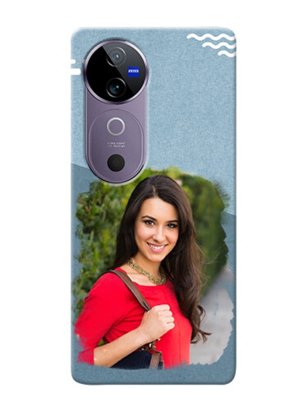 Custom Vivo V40 5G custom mobile phone covers: Grunge Line Art Design