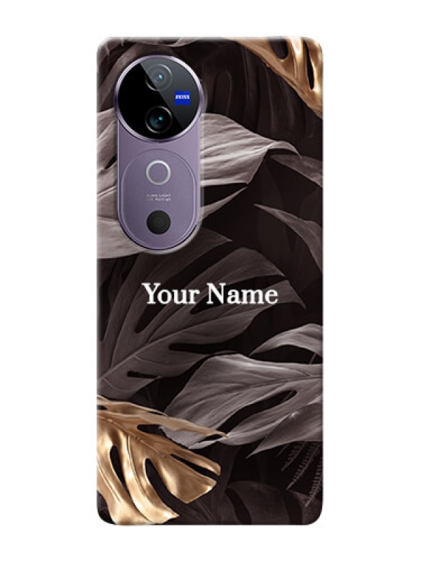Custom Vivo V40 5G Personalised Phone Case with Wild Leaves digital paint Design