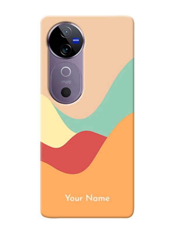 Custom Vivo V40 5G Personalized Phone Case with Ocean Waves Multicolour Design
