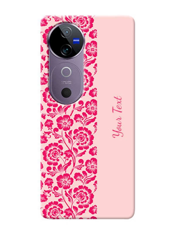 Custom Vivo V40 5G Custom Phone Case with Attractive Floral Pattern Design