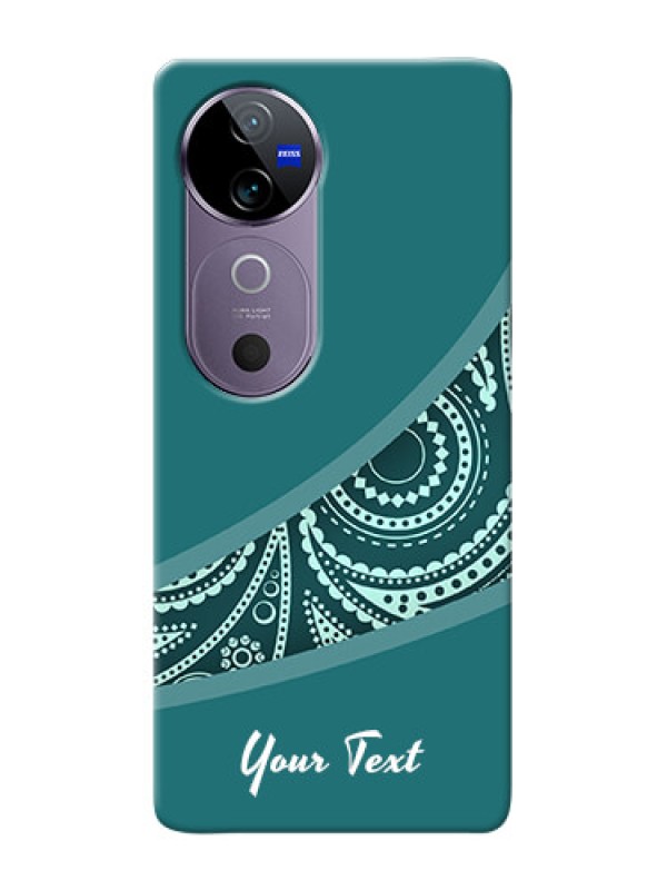 Custom Vivo V40 5G Photo Printing on Case with semi visible floral Design