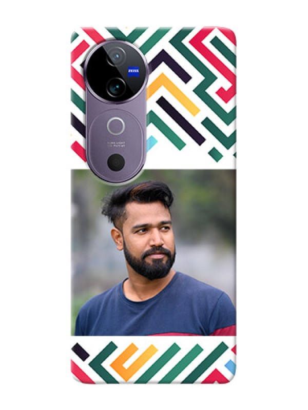 Custom Vivo V40 5G Personalized Phone Case with Colorful Maze Pattern Design