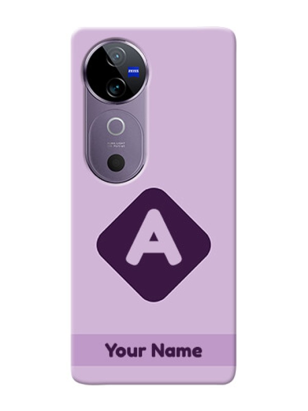 Custom Vivo V40 5G Custom Mobile Case with Custom Letter in curved badge Design