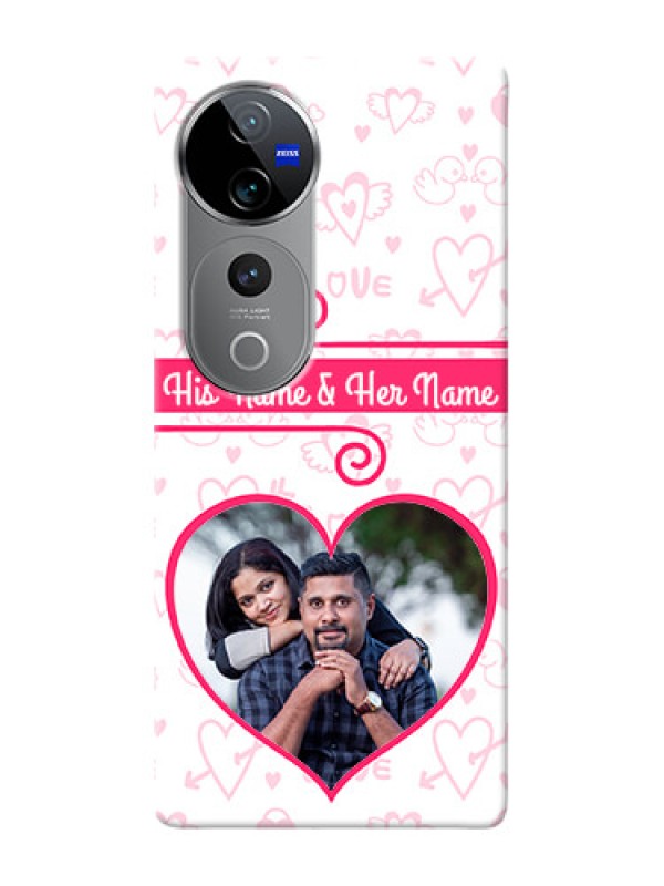 Custom Vivo V40 Pro 5G Personalized Phone Cases: Heart Shape Love Design