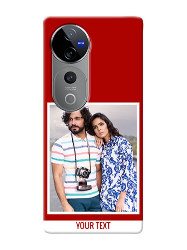 Custom Vivo V40 Pro 5G mobile phone covers: Simple Red Color Design