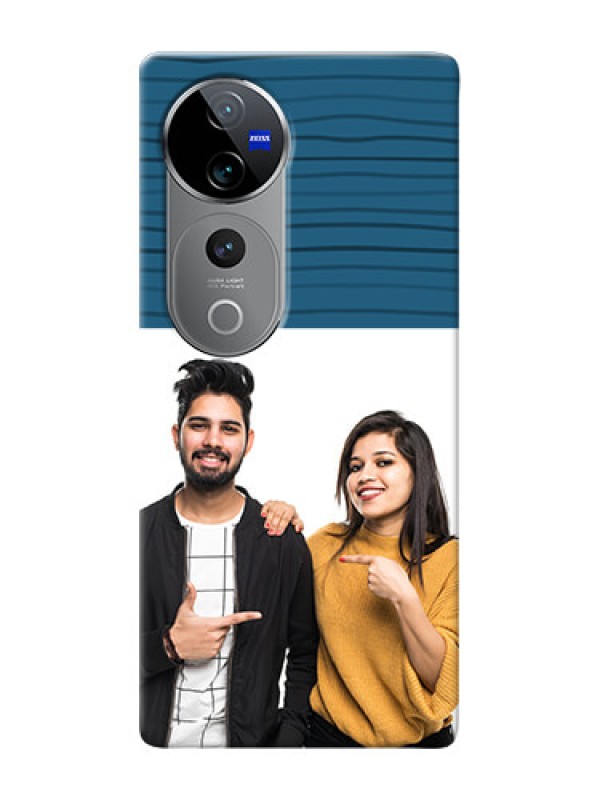 Custom Vivo V40 Pro 5G Custom Phone Cases: Blue Pattern Cover Design