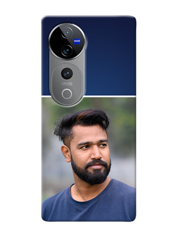 Custom Vivo V40 Pro 5G Mobile Cases: Simple Royal Blue Design