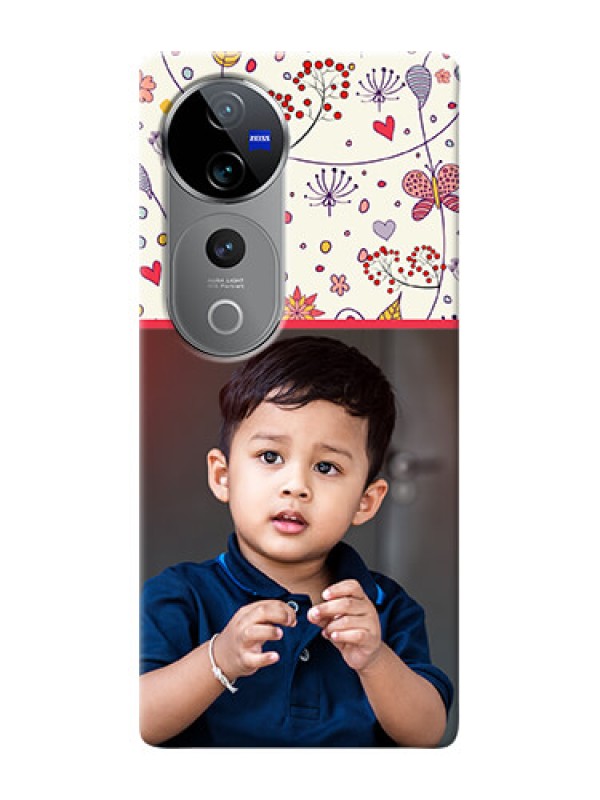 Custom Vivo V40 Pro 5G phone back covers: Premium Floral Design