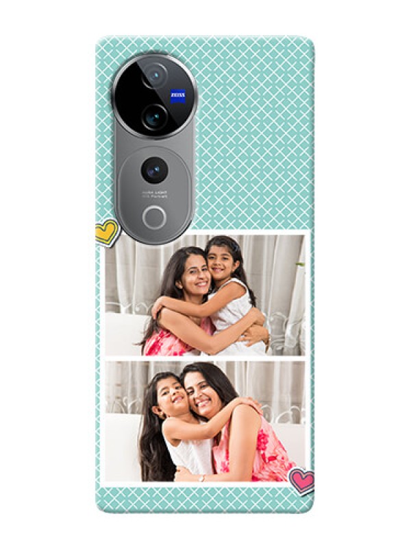 Custom Vivo V40 Pro 5G Custom Phone Cases: 2 Image Holder with Pattern Design