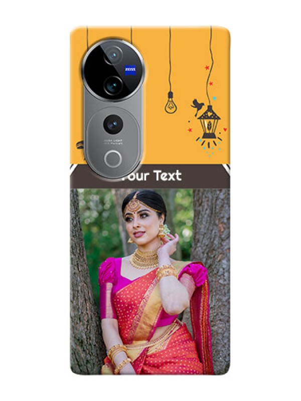 Custom Vivo V40 Pro 5G custom back covers with Family Picture and Icons