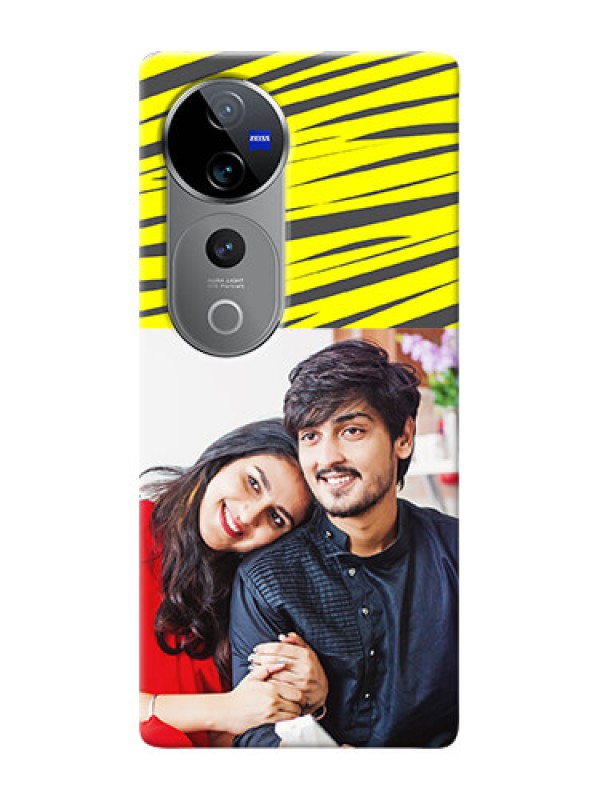 Custom Vivo V40 Pro 5G Personalised mobile covers: Yellow Abstract Design
