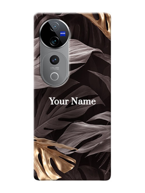 Custom Vivo V40 Pro 5G Personalised Phone Case with Wild Leaves digital paint Design