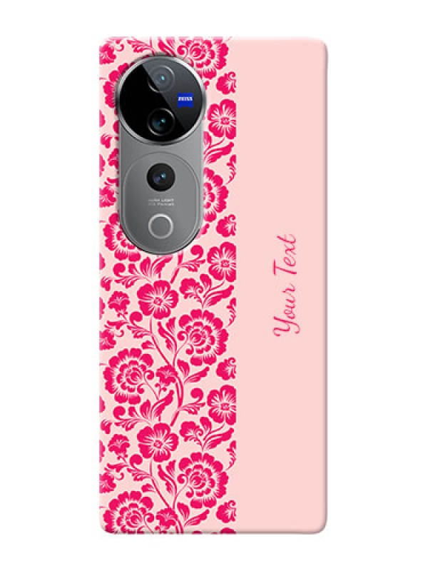 Custom Vivo V40 Pro 5G Custom Phone Case with Attractive Floral Pattern Design