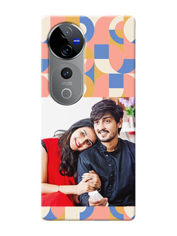 Custom Vivo V40 Pro 5G Photo Printing on Case with Semicircle Maze Pattern Design